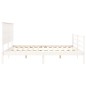 vidaXL Massivholzbett mit Kopfteil Weiß 200x200 cm vidaXL Massivholzbett mit Kopfteil Weiß 200x200 cm
