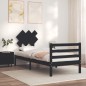 vidaXL Massivholzbett mit Kopfteil Schwarz 90x200 cm vidaXL Massivholzbett mit Kopfteil Schwarz 90x200 cm