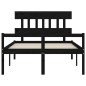 vidaXL Massivholzbett mit Kopfteil Schwarz 120x200 cm vidaXL Massivholzbett mit Kopfteil Schwarz 120x200 cm