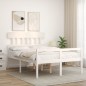 vidaXL Seniorenbett mit Kopfteil 140x200 cm Weiß Massivholz vidaXL Seniorenbett mit Kopfteil 140x200 cm Weiß Massivholz