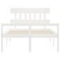 vidaXL Seniorenbett mit Kopfteil 140x200 cm Weiß Massivholz vidaXL Seniorenbett mit Kopfteil 140x200 cm Weiß Massivholz