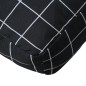 Palettenkissen 2-tlg. Schwarz Karomuster Stoff Palettenkissen 2-tlg. Schwarz Karomuster Stoff