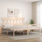 vidaXL Massivholzbett mit Kopfteil 200x200 cm vidaXL Massivholzbett mit Kopfteil 200x200 cm