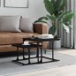 vidaXL Satztische 2 Stk. Schwarz Holzwerkstoff vidaXL Satztische 2 Stk. Schwarz Holzwerkstoff
