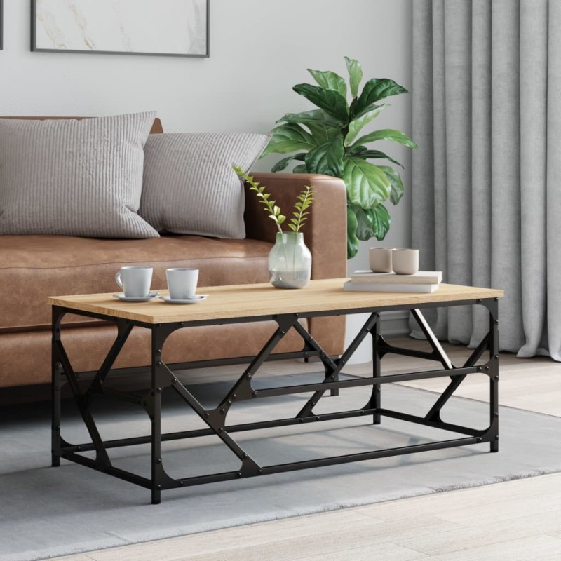 vidaXL Couchtisch Sonoma-Eiche 100x50x40 cm Holzwerkstoff vidaXL Couchtisch Sonoma-Eiche 100x50x40 cm Holzwerkstoff