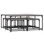 vidaXL Satztische 5 Stk. Grau Sonoma Holzwerkstoff vidaXL Satztische 5 Stk. Grau Sonoma Holzwerkstoff