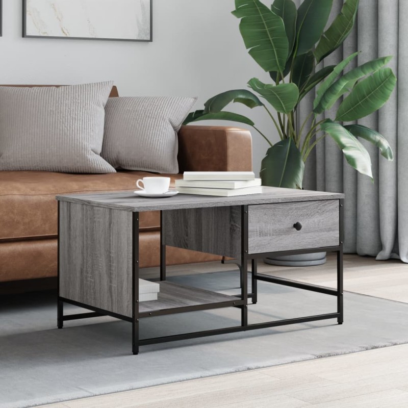 vidaXL Couchtisch Grau Sonoma 85,5x51x45 cm Holzwerkstoff vidaXL Couchtisch Grau Sonoma 85,5x51x45 cm Holzwerkstoff