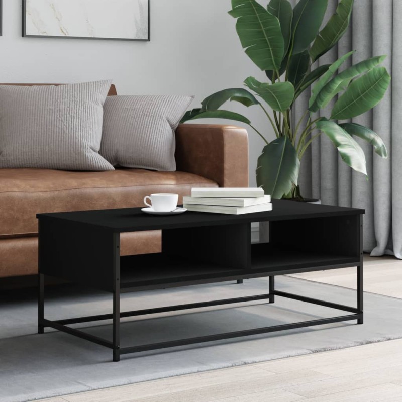 vidaXL Couchtisch Schwarz 100x51x40 cm Holzwerkstoff vidaXL Couchtisch Schwarz 100x51x40 cm Holzwerkstoff