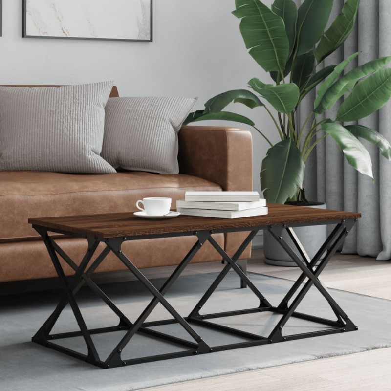 vidaXL Couchtisch Braun Eichen-Optik 100x49x40 cm Holzwerkstoff vidaXL Couchtisch Braun Eichen-Optik 100x49x40 cm Holzwerkstoff