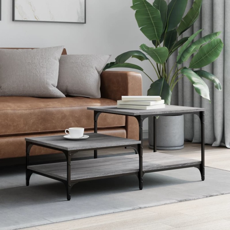 vidaXL Couchtisch Grau Sonoma 100x50,5x45 cm Holzwerkstoff vidaXL Couchtisch Grau Sonoma 100x50,5x45 cm Holzwerkstoff