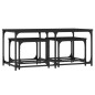 vidaXL Satztische 3 Stk. Schwarz Holzwerkstoff vidaXL Satztische 3 Stk. Schwarz Holzwerkstoff