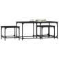 vidaXL Satztische 3 Stk. Schwarz Holzwerkstoff vidaXL Satztische 3 Stk. Schwarz Holzwerkstoff