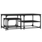 vidaXL Satztische 2 Stk. Schwarz Holzwerkstoff vidaXL Satztische 2 Stk. Schwarz Holzwerkstoff