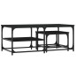 vidaXL Satztische 2 Stk. Schwarz Holzwerkstoff vidaXL Satztische 2 Stk. Schwarz Holzwerkstoff