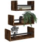 vidaXL 3-tlg. Wandregal-Set mit Stangen Räuchereiche Holzwerkstoff vidaXL 3-tlg. Wandregal-Set mit Stangen Räuchereiche Holzwerkstoff