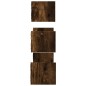 vidaXL 3-tlg. Wandregal-Set mit Stangen Räuchereiche Holzwerkstoff vidaXL 3-tlg. Wandregal-Set mit Stangen Räuchereiche Holzwerkstoff
