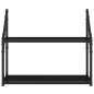 vidaXL Wandregal 2 Fächer Schwarz 60x21x51 cm Holzwerkstoff vidaXL Wandregal 2 Fächer Schwarz 60x21x51 cm Holzwerkstoff