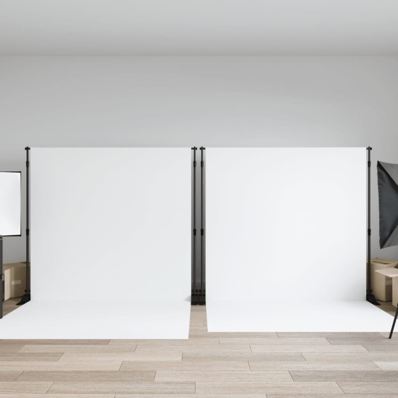 vidaXL Hintergrundstative 2 Stk. Schwarz 305x243 cm Stahl vidaXL Hintergrundstative 2 Stk. Schwarz 305x243 cm Stahl