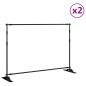 vidaXL Hintergrundstative 2 Stk. Schwarz 305x243 cm Stahl vidaXL Hintergrundstative 2 Stk. Schwarz 305x243 cm Stahl