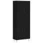 vidaXL Highboard Schwarz 69,5x34x180 cm Holzwerkstoff vidaXL Highboard Schwarz 69,5x34x180 cm Holzwerkstoff