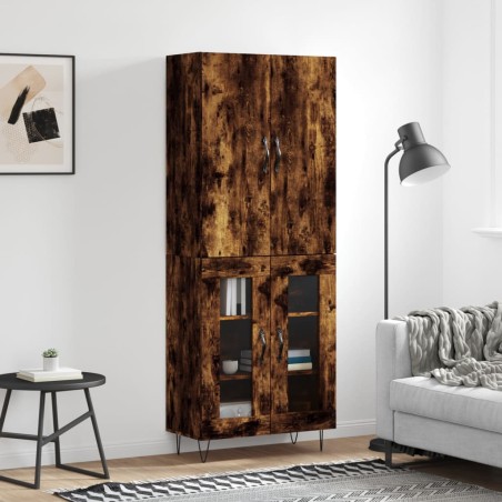 vidaXL Highboard Räuchereiche 69,5x34x180 cm Holzwerkstoff