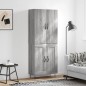 vidaXL Highboard Grau Sonoma 69,5x34x180 cm Holzwerkstoff vidaXL Highboard Grau Sonoma 69,5x34x180 cm Holzwerkstoff