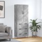 vidaXL Highboard Betongrau 69,5x34x180 cm Holzwerkstoff vidaXL Highboard Betongrau 69,5x34x180 cm Holzwerkstoff