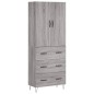 vidaXL Highboard Grau Sonoma 69,5x34x180 cm Holzwerkstoff vidaXL Highboard Grau Sonoma 69,5x34x180 cm Holzwerkstoff