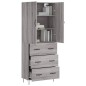 vidaXL Highboard Grau Sonoma 69,5x34x180 cm Holzwerkstoff vidaXL Highboard Grau Sonoma 69,5x34x180 cm Holzwerkstoff