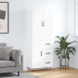 vidaXL Highboard Hochglanz-Weiß 69,5x34x180 cm Holzwerkstoff vidaXL Highboard Hochglanz-Weiß 69,5x34x180 cm Holzwerkstoff