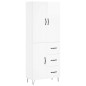 vidaXL Highboard Hochglanz-Weiß 69,5x34x180 cm Holzwerkstoff vidaXL Highboard Hochglanz-Weiß 69,5x34x180 cm Holzwerkstoff