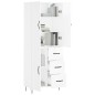 vidaXL Highboard Hochglanz-Weiß 69,5x34x180 cm Holzwerkstoff vidaXL Highboard Hochglanz-Weiß 69,5x34x180 cm Holzwerkstoff