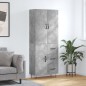 vidaXL Highboard Betongrau 69,5x34x180 cm Holzwerkstoff vidaXL Highboard Betongrau 69,5x34x180 cm Holzwerkstoff