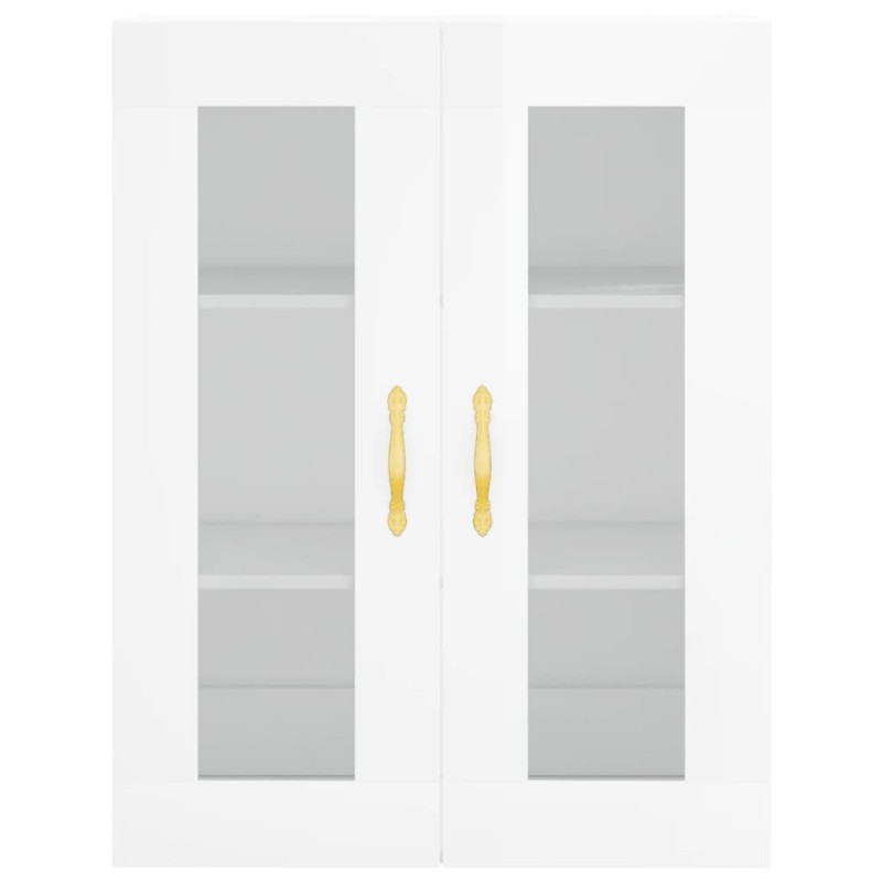 Highboard Hochglanz-Weiß 69,5x34x180 cm Holzwerkstoff Highboard Hochglanz-Weiß 69,5x34x180 cm Holzwerkstoff
