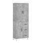 vidaXL Highboard Betongrau 69,5x34x180 cm Holzwerkstoff vidaXL Highboard Betongrau 69,5x34x180 cm Holzwerkstoff