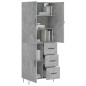 vidaXL Highboard Betongrau 69,5x34x180 cm Holzwerkstoff vidaXL Highboard Betongrau 69,5x34x180 cm Holzwerkstoff