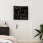 Schmuckschrank mit Spiegel Wandmontage Schwarz 37,5x10x67 cm Schmuckschrank mit Spiegel Wandmontage Schwarz 37,5x10x67 cm