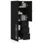 vidaXL Highboard Schwarz 69,5x34x180 cm Holzwerkstoff vidaXL Highboard Schwarz 69,5x34x180 cm Holzwerkstoff