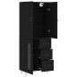 vidaXL Highboard Schwarz 69,5x34x180 cm Holzwerkstoff vidaXL Highboard Schwarz 69,5x34x180 cm Holzwerkstoff