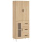 vidaXL Highboard Sonoma-Eiche 69,5x34x180 cm Holzwerkstoff vidaXL Highboard Sonoma-Eiche 69,5x34x180 cm Holzwerkstoff