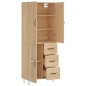 vidaXL Highboard Sonoma-Eiche 69,5x34x180 cm Holzwerkstoff vidaXL Highboard Sonoma-Eiche 69,5x34x180 cm Holzwerkstoff