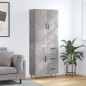 vidaXL Highboard Betongrau 69,5x34x180 cm Holzwerkstoff vidaXL Highboard Betongrau 69,5x34x180 cm Holzwerkstoff