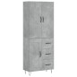 vidaXL Highboard Betongrau 69,5x34x180 cm Holzwerkstoff vidaXL Highboard Betongrau 69,5x34x180 cm Holzwerkstoff