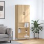 vidaXL Highboard Sonoma-Eiche 69,5x34x180 cm Holzwerkstoff vidaXL Highboard Sonoma-Eiche 69,5x34x180 cm Holzwerkstoff