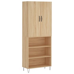 vidaXL Highboard Sonoma-Eiche 69,5x34x180 cm Holzwerkstoff