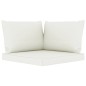 vidaXL 5-tlg. Garten-Lounge-Set mit Creme Kissen