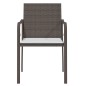 vidaXL Gartenstühle mit Kissen 4 Stk. Braun 56x59x84 cm Poly Rattan vidaXL Gartenstühle mit Kissen 4 Stk. Braun 56x59x84 cm Poly Rattan