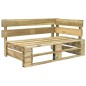 vidaXL Garten-Ecksofa aus Paletten Grün Imprägniertes Kiefernholz vidaXL Garten-Ecksofa aus Paletten Grün Imprägniertes Kiefernholz