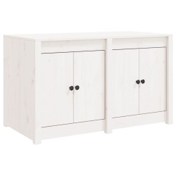 vidaXL Outdoor-Küchenschrank Weiß 106x55x64 cm Massivholz Kiefer