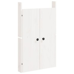 vidaXL Türen für Outdoor-Küche Weiß 50x9x82 cm Massivholz Kiefer